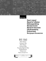 Rotel RVE-1060 Manuale del proprietario