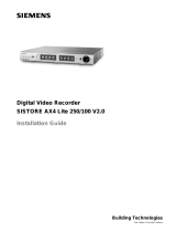 Siemens SISTORE AX4 Lite 250/100 V2.0 Manuale utente