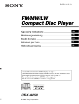 Sony CDX-A250 Manuale utente