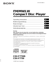 Sony cdx f7750s Manuale utente