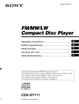 Sony CDX-GT111 Manuale utente