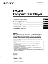 Sony Model CDX-L280 Manuale utente
