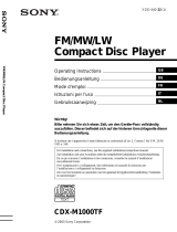 Sony CDX-M1000TF Manuale utente
