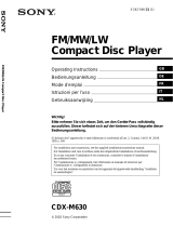 Sony cdx m630 Manuale del proprietario