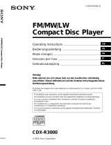 Sony Xplod CDX-R3000 Manuale utente