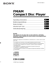 Sony CDX-S1000 Manuale utente