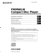 Sony CDX-S2020 Manuale utente