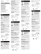 Sony Fontopia MDR-E10LP Manuale utente