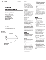 Sony MDR F1 Manuale utente