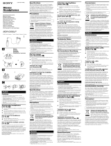Sony MDR-EX90LP Manuale utente