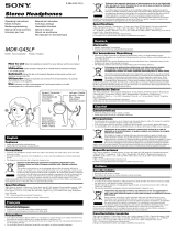 Sony MDRG45LP Manuale utente