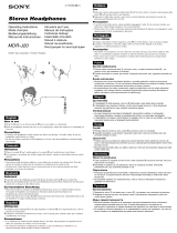Sony MDR-J20 Manuale utente