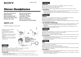 Sony MDRJ10/BLACK Manuale utente