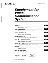 Sony PCS-1/1P Manuale utente