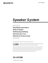 Sony SS-SP20B Manuale utente