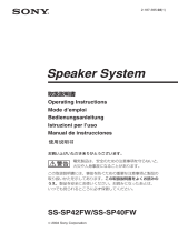 Sony SS-SP40FW Manuale utente