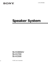 Sony SS-XG700 Manuale utente