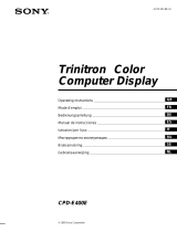 Sony Trinitron CPD-E400E Manuale utente