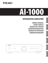 TEAC AI-1000 Distinction Manuale del proprietario