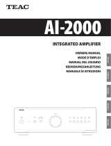 TEAC AI-2000 Distinction Manuale del proprietario