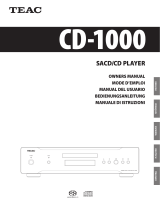 TEAC CD-1000 Manuale utente