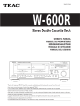 TEAC W-600R Manuale del proprietario