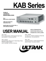 Ultrak KAB Series Manuale utente