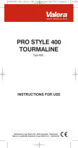 VALERA PRO STYLE 400 TOURMALINE 602 Istruzioni per l'uso