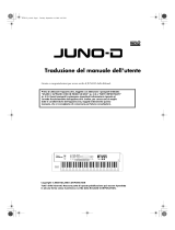Roland JUNO-D Manuale utente