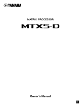 Yamaha MTX5-D Manuale del proprietario