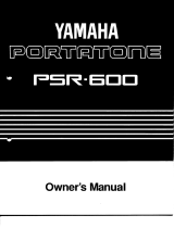 Yamaha Portatone PSR-600 Manuale del proprietario