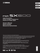 Yamaha PSR-SX600 Manuale del proprietario