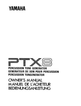 Yamaha PTX8 Manuale del proprietario