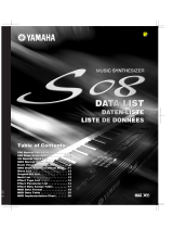 Yamaha S08 Scheda dati