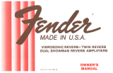 Fender Dual Showman Reverb (1981) Manuale del proprietario