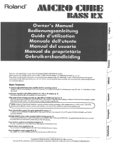 Roland MICRO CUBE BASS RX Manuale del proprietario