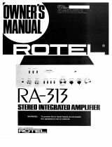 Rotel RA-313 Manuale del proprietario