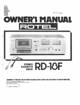 Rotel RD-18F Manuale del proprietario