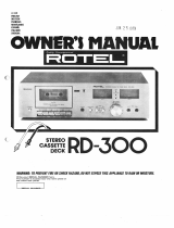 Rotel RD-300 Manuale del proprietario