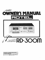 Rotel RD-300M Manuale del proprietario