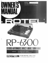 Rotel RP-6300 Manuale del proprietario