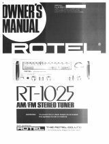 Rotel RT-1025 Manuale del proprietario