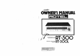 Rotel RT-500L Manuale del proprietario