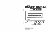 Rotel RT-550L Manuale del proprietario