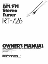 Rotel RT-726 Manuale del proprietario