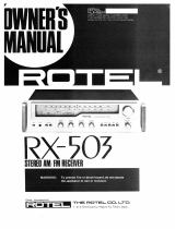Rotel RX-503 Manuale del proprietario