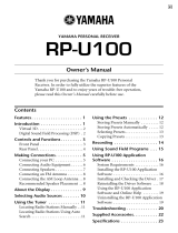 Yamaha RP-U100 Manuale del proprietario