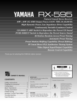 Yamaha RX-595 Manuale utente