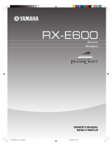 Yamaha RX-E600 Manuale del proprietario