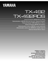 Yamaha TX-492RDS Manuale del proprietario